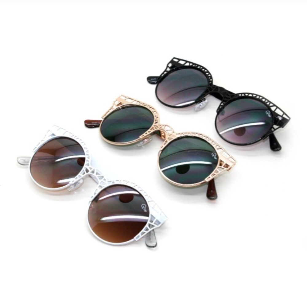 Quay Australia Cutout Cat Eye Sunglasses Black